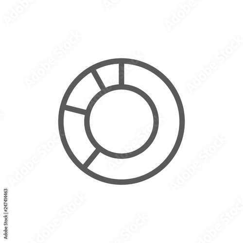 Circle graph line icon.