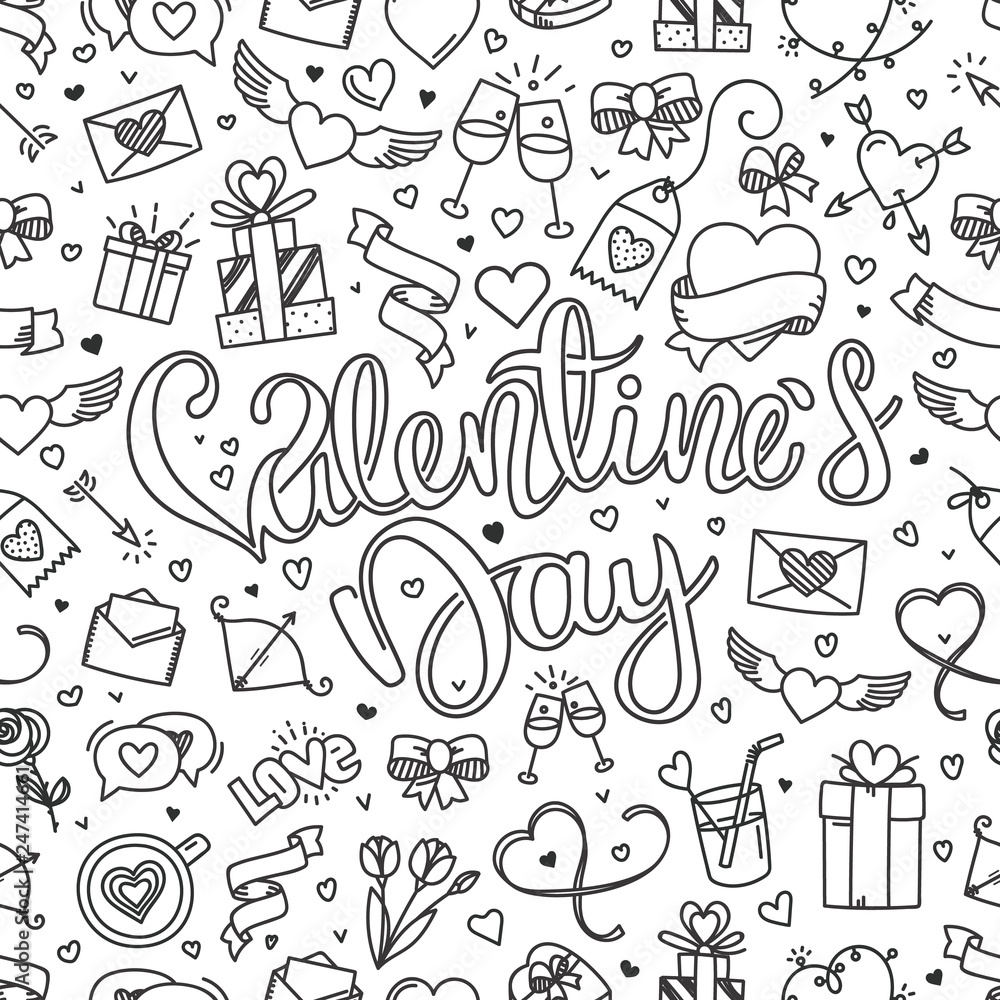 Greeting card with Valintaines Day calligraphic inscription. Valentines day Greeting card with Valintaines Day calligraphic inscription. Valentines day