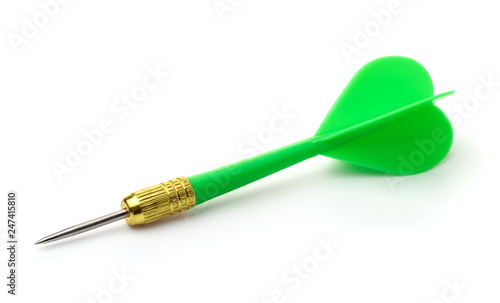 Green plastic darts arrow © Coprid