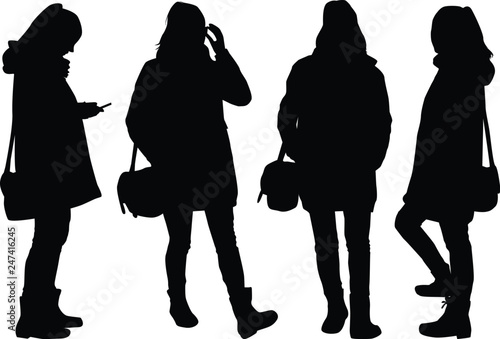 Silhouette of a woman.