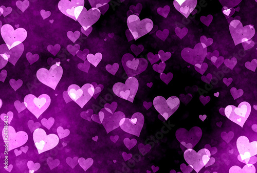 purple love hearts background