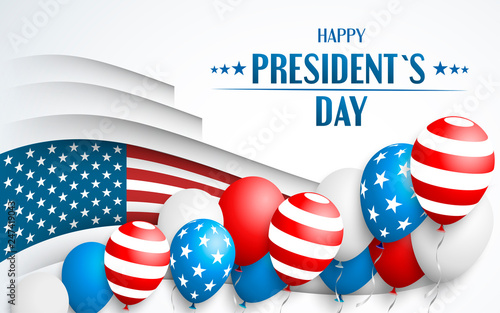Presidents Day in USA vector background. Vector Illustration EPS10