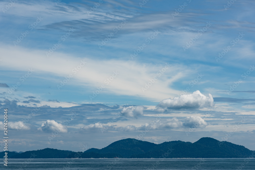 Blue serene seascape