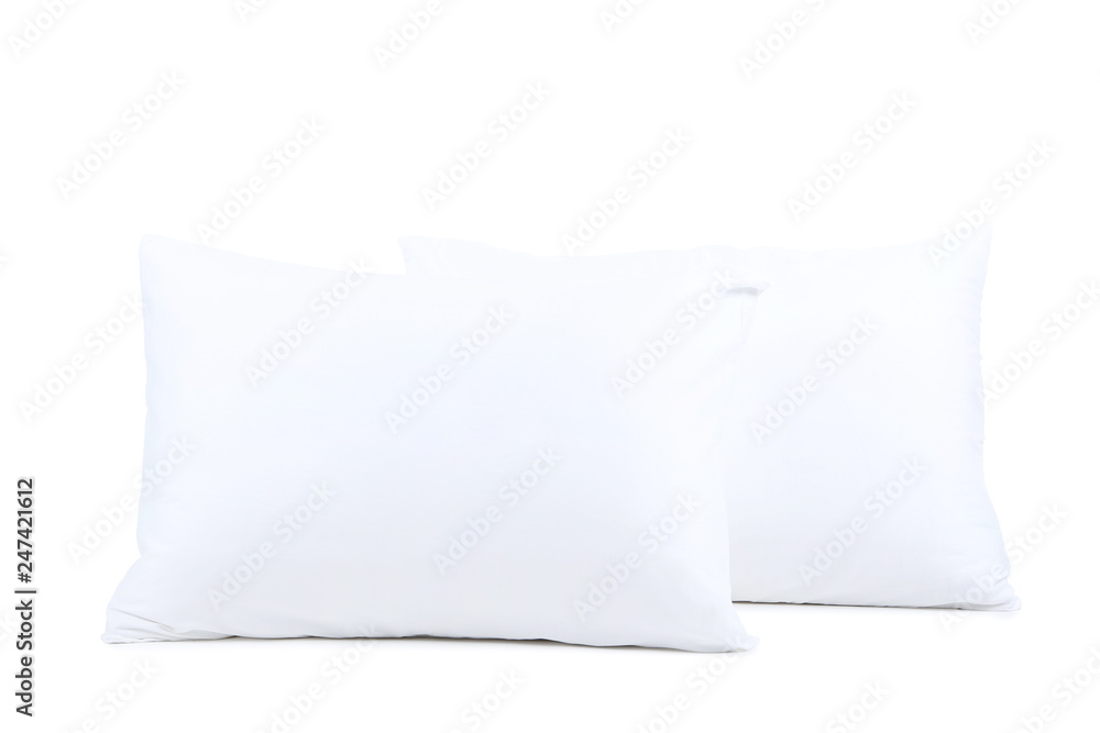 Soft pillows isolated on white background