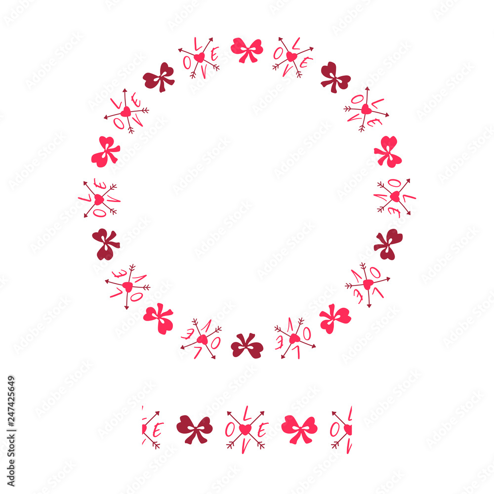 Valentines Day seamless brush pattern Love Heart Valentines Day seamless brush pattern Love Heart