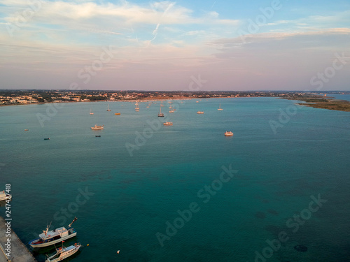 Porto Cesario in the sunset lighyt. Puglia, Italy photo