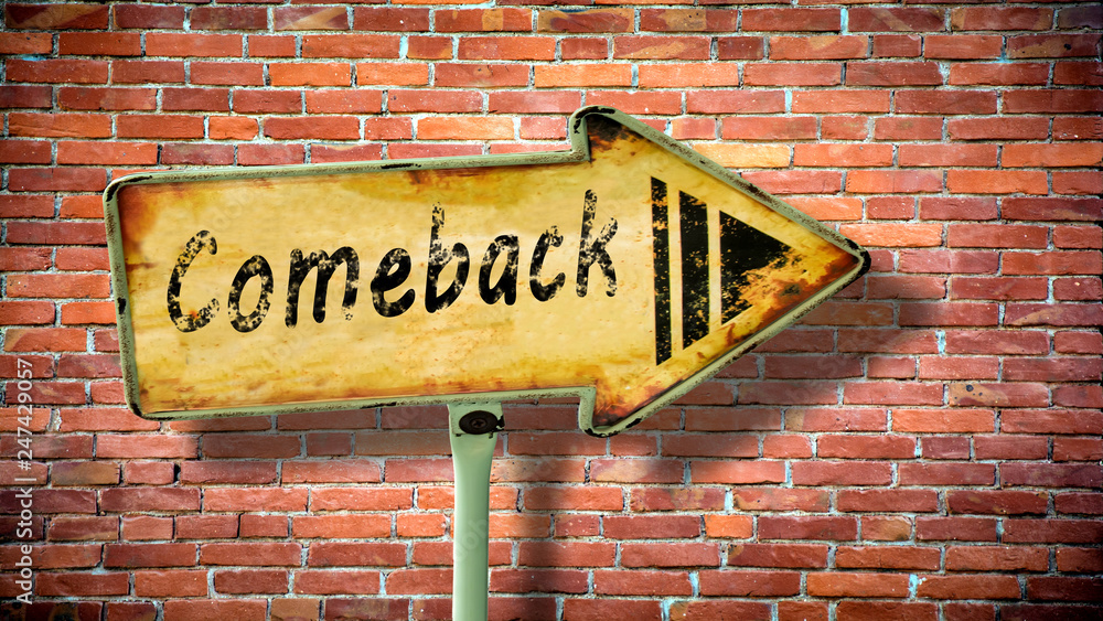 Fototapeta premium Sign 380 - Comeback