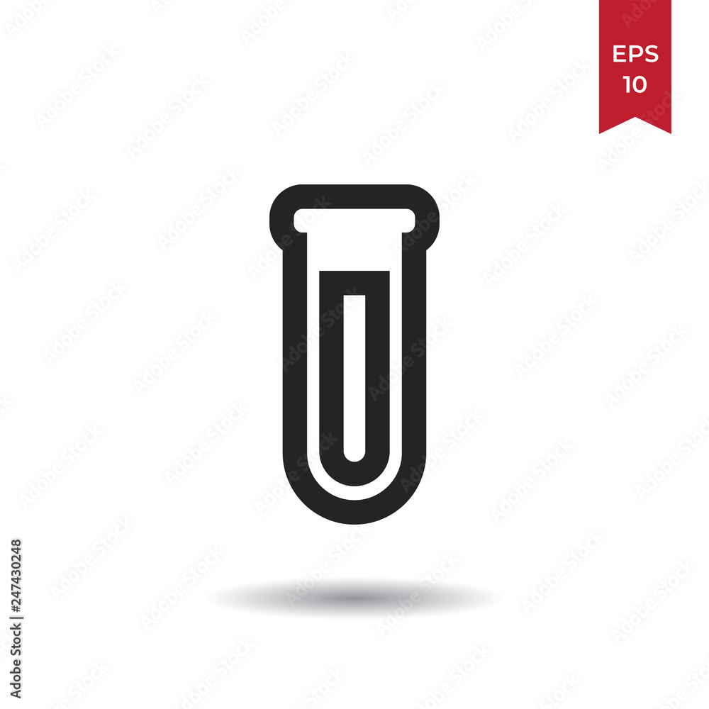 Test tube vector icon Test tube vector icon