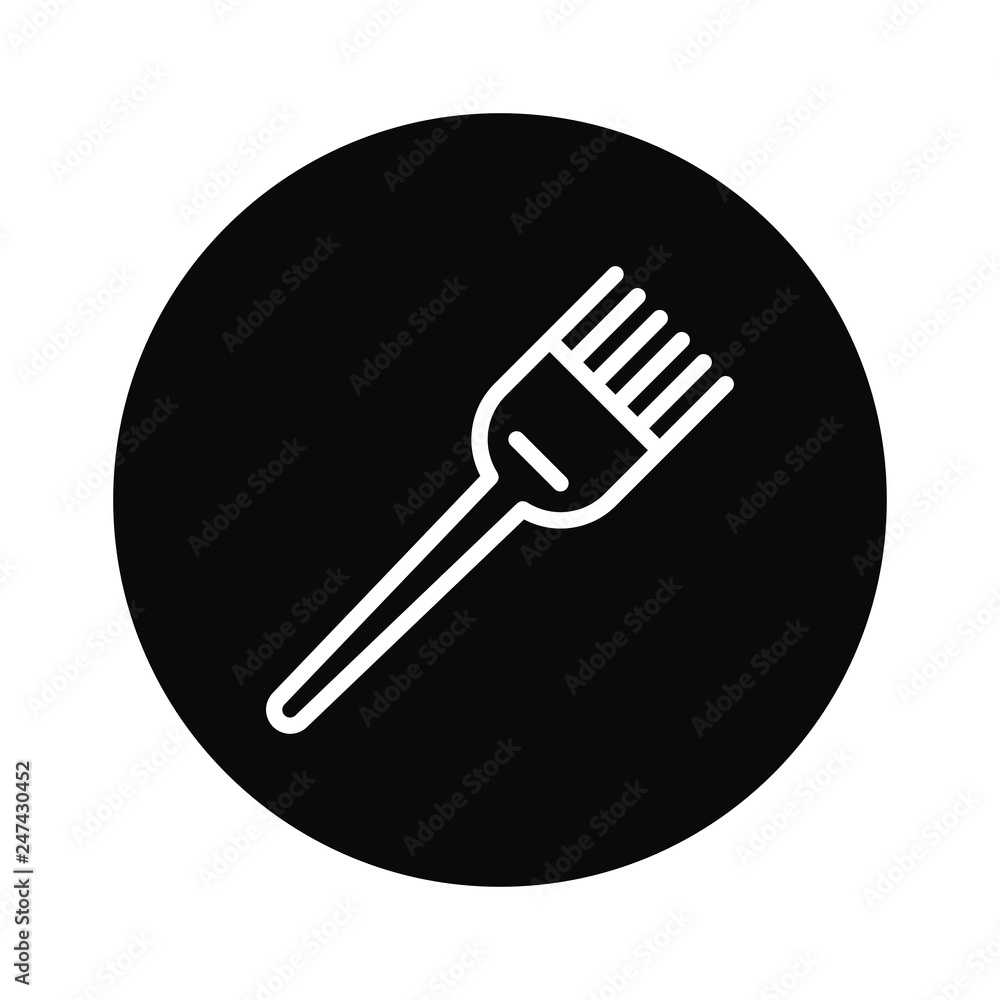 Hair dye brush icon vector Hair dye brush icon vector