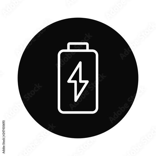 Battery charging icon vector