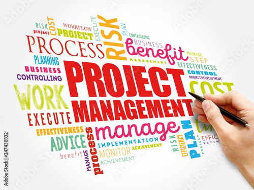 Project Management word cloud collage, business concept background