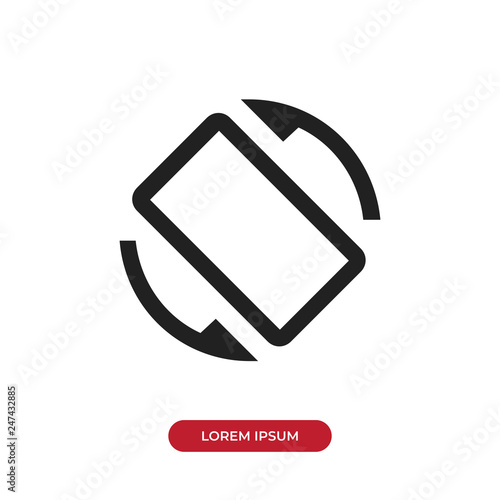 Screen rotation vector icon