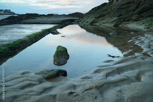 Plage bretagne coucher de soleil