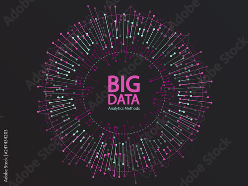 Big data visualization concept vector design.