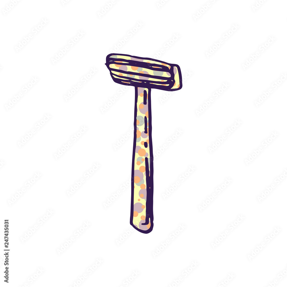 razor vector doodle sketch isolated on white background razor vector doodle sketch isolated on white background