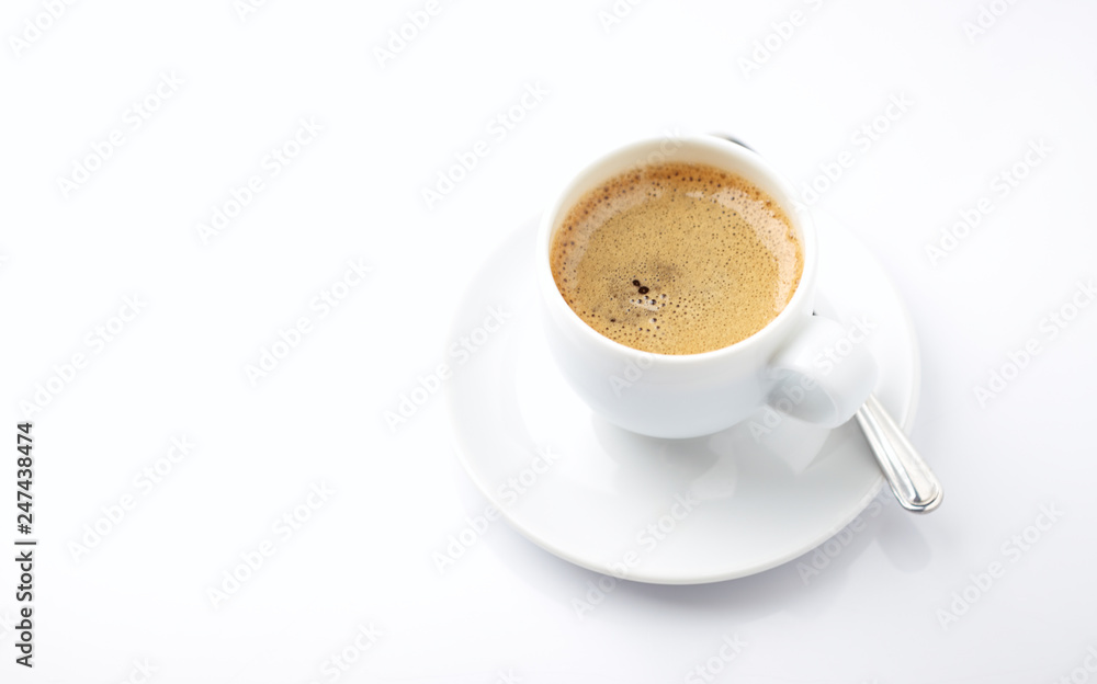 Cup of coffee isolated on white background. Copy space. Cup of coffee isolated on white background. Copy space.