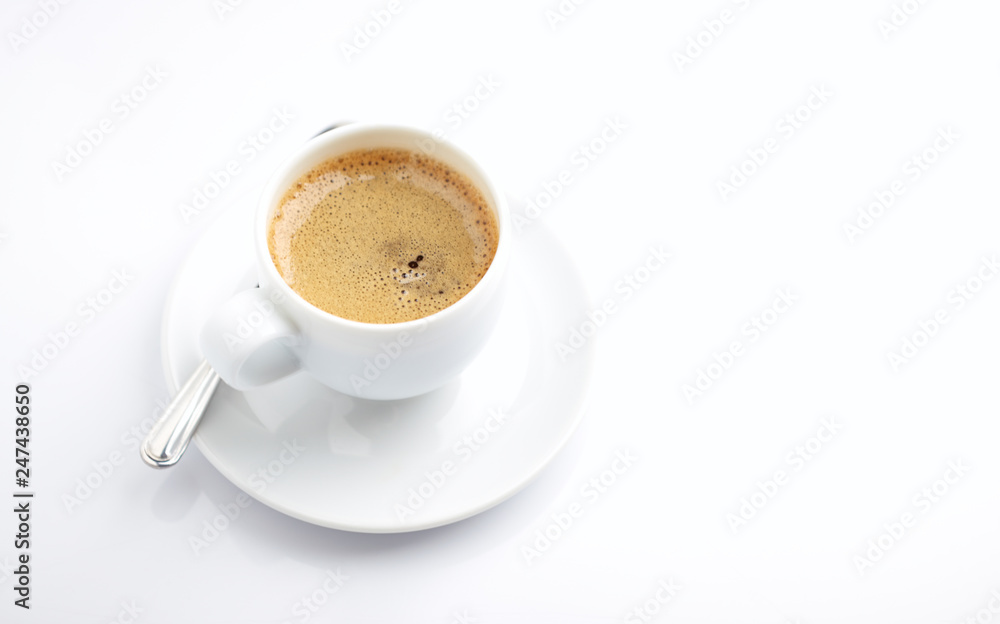 Cup of coffee isolated on white background. Copy space. Cup of coffee isolated on white background. Copy space.