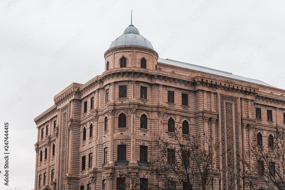 BAKU, AZERBAIJAN : view on SOCAR building