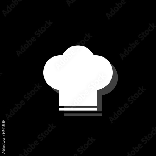 Chef hat icon flat