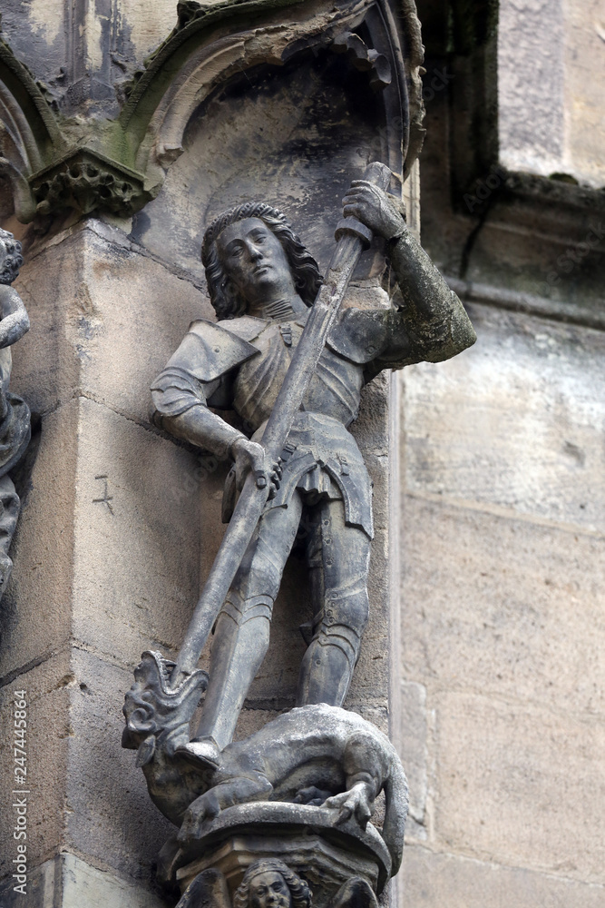 Naklejka premium Saint George, Collegiate Church of St. George in Tubingen, Germany 