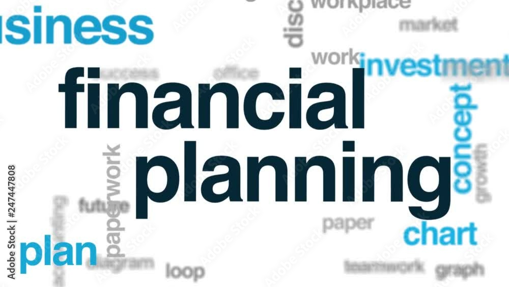 Financial planning animated word cloud. Kinetic typography. Financial planning animated word cloud. Kinetic typography.
