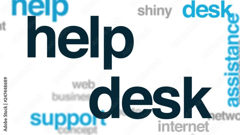 Helpdesk animated word cloud. Kinetic typography. Helpdesk animated word cloud. Kinetic typography.