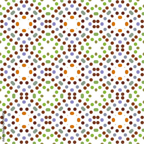 Seamless abstract pattern background with a variety of colored circles.