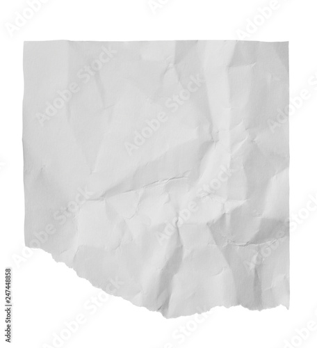 white paper ripped message torn