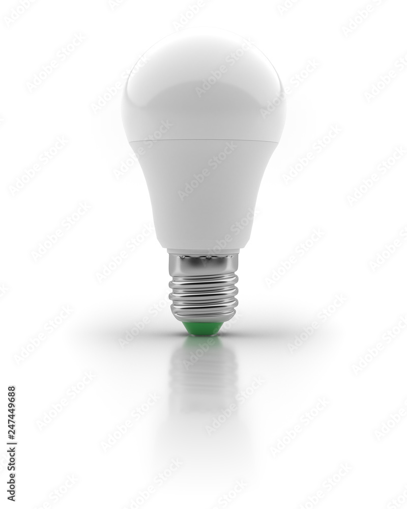 LED light bulb on an isolated background