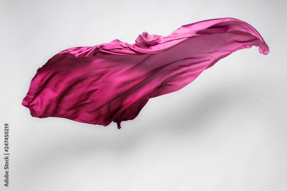 abstract red fabric in motion