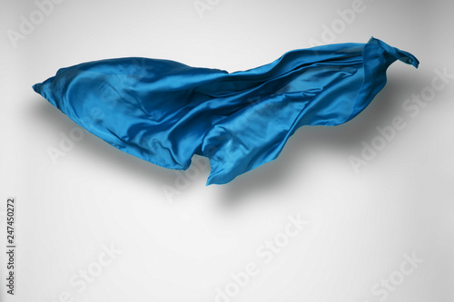 abstract blue fabric in motion