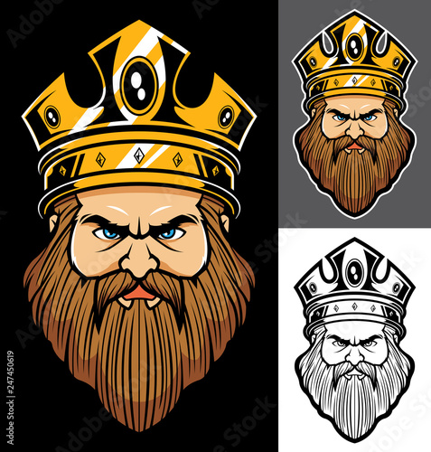 King Face Mascot