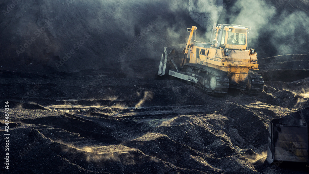 Excavator is working, dirty job, industrial, hard work Excavator is working, dirty job, industrial, hard work