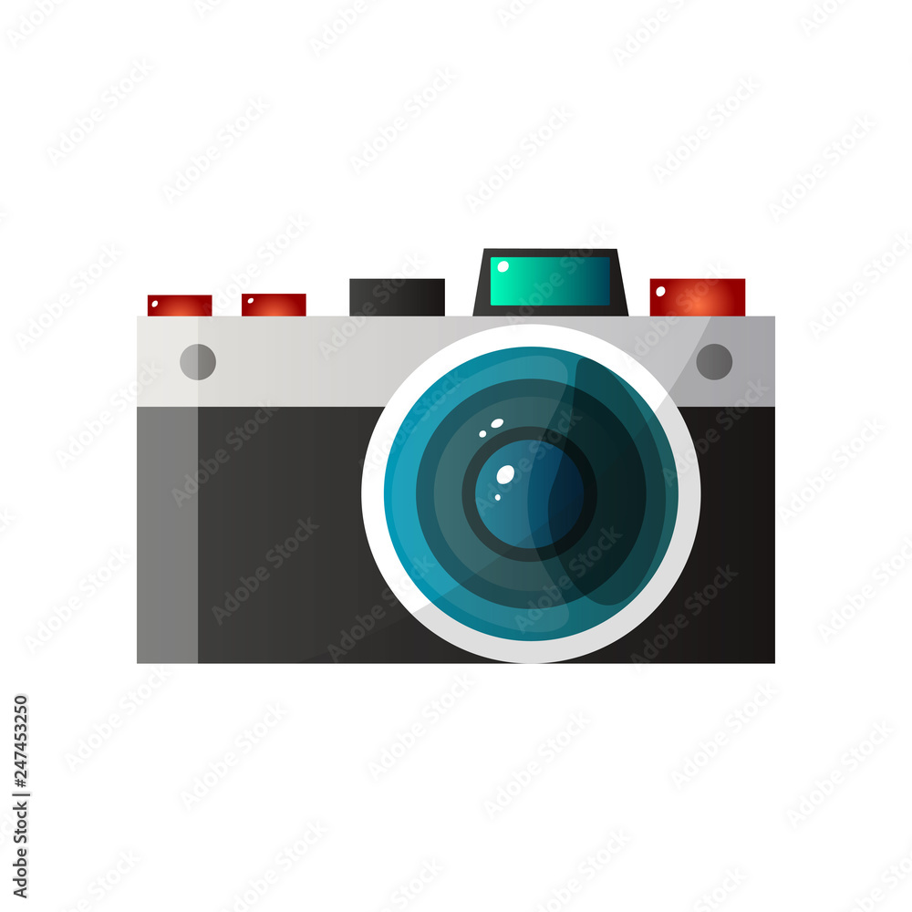 Modern Digital Photo Camera Sign Vector Illustration Modern Digital Photo Camera Sign Vector Illustration