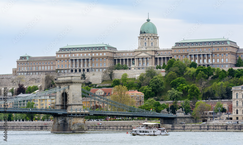 Buda Castle - the residence of the Hungarian kings in Budapest. The castle is the cultural center of Budapest. It houses the museums and the home of the National Library. Budapest History Museum