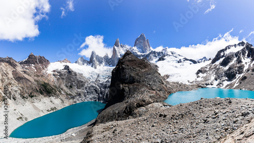 The lagoons at Mt Fitz Roy in Argentina