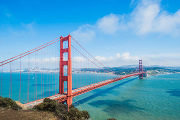 Canvas schilderij Golden Gate Bridge Golden Gate Bridge in San Francisco  © xdanielx