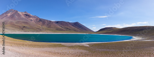 Altiplanic lagoon in northern chile photo
