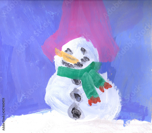 Εκτύπωση καμβά Willi Winter der wilde Schneemann / Kinderbild