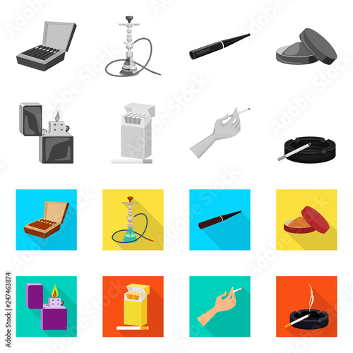 Vector design of refuse and stop sign. Set of refuse and habit stock symbol for web.