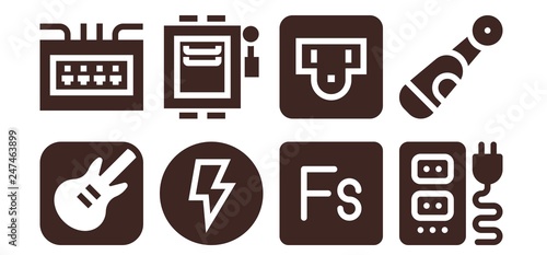 electrician icon set