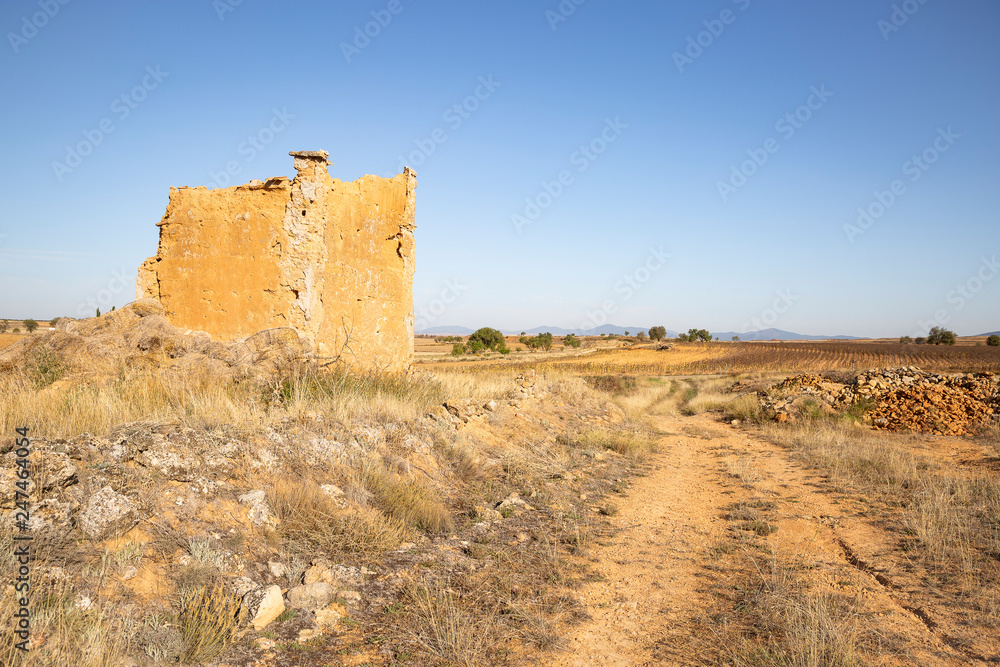 summer landscape next to Lechon village, province of Zaragoza, Aragon, Spain