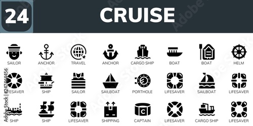 cruise icon set