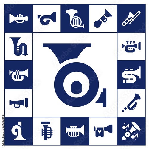 bugle icon set