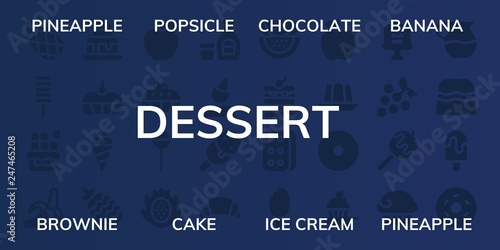 dessert icon set