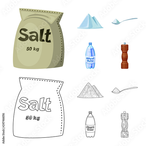 Vector illustration of cooking and sea icon. Set of cooking and baking   vector icon for stock.