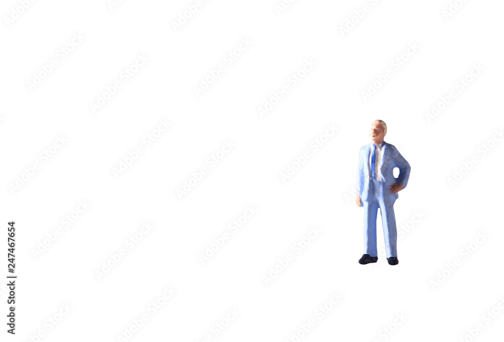 Photo Miniature figure toys Gray Hair Businessman isolated on white for compositing use isolated on white Photo Miniature figure toys Gray Hair Businessman isolated on white for compositing use isolated on white