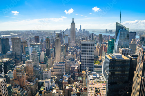Canvas Print Beautiful skyline of Midtown Manhattan from Top of the Rock  - New York, USA