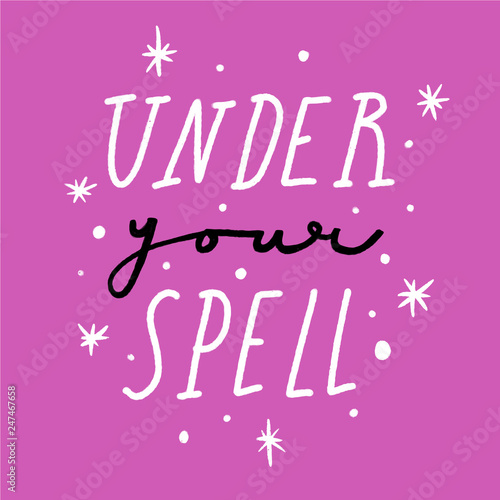 Hand drawn stylized temting contemporary art