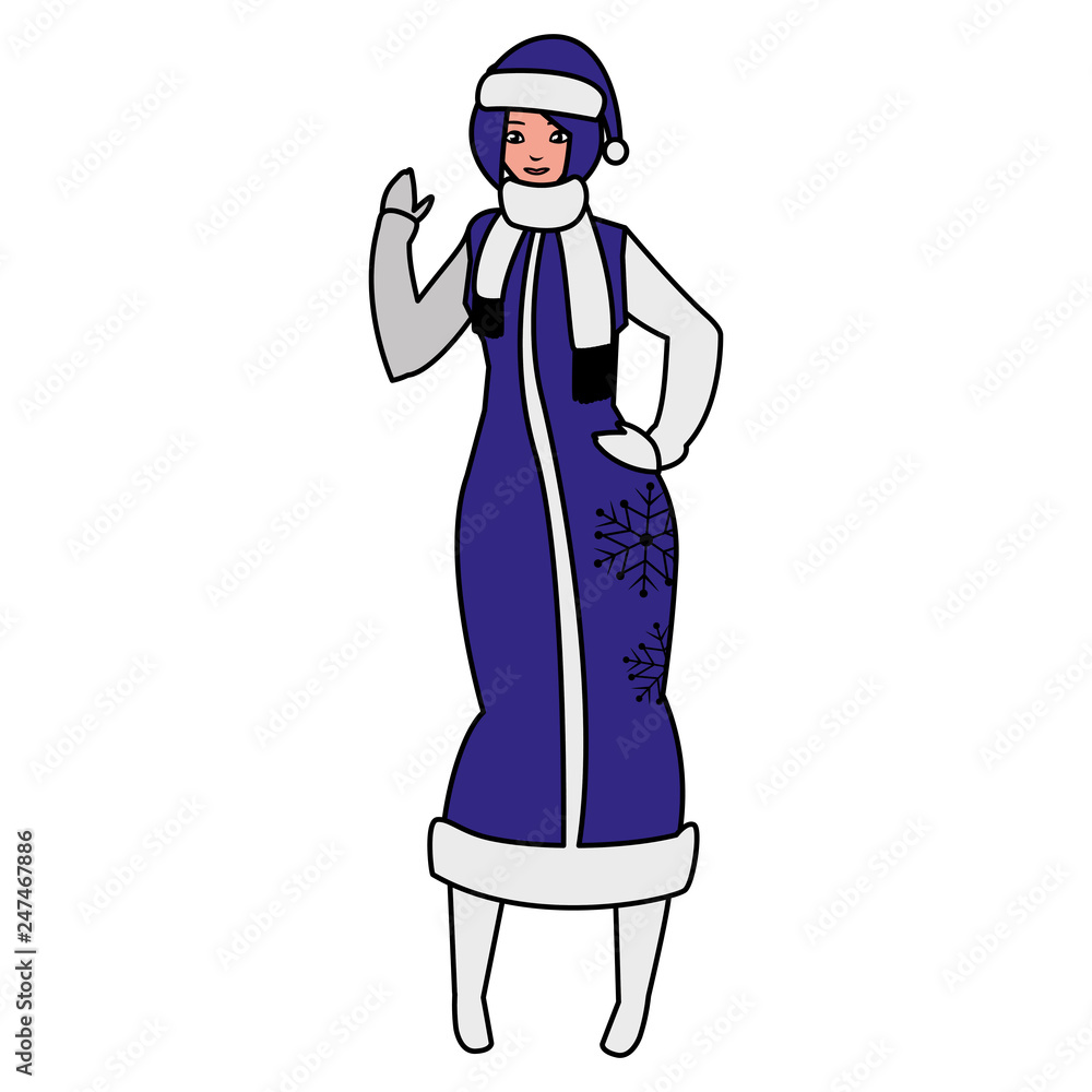 Obraz premium young woman with winter clothes
